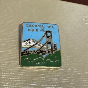 Fraternal Order of Eagles Tacoma Narrows Bridge Mount Rainier in the background